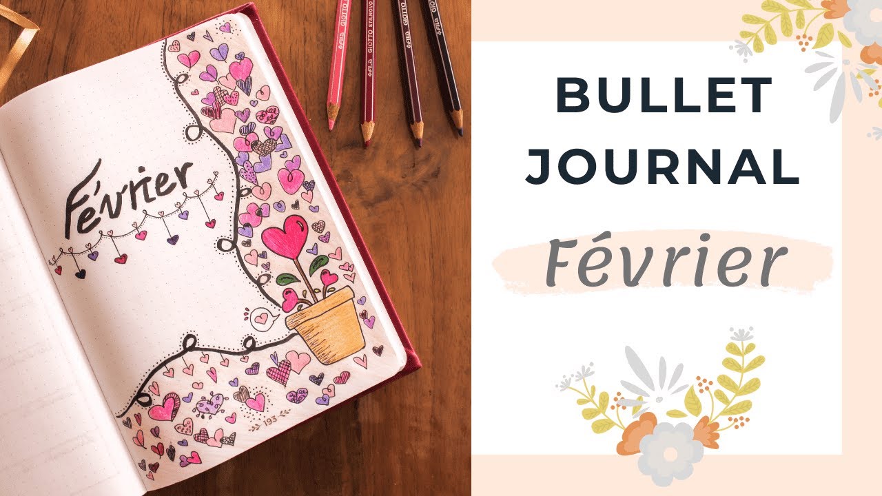 BULLET JOURNAL FEVRIER / Avec des CRAYONS / Astuces de dessin / Plan with me