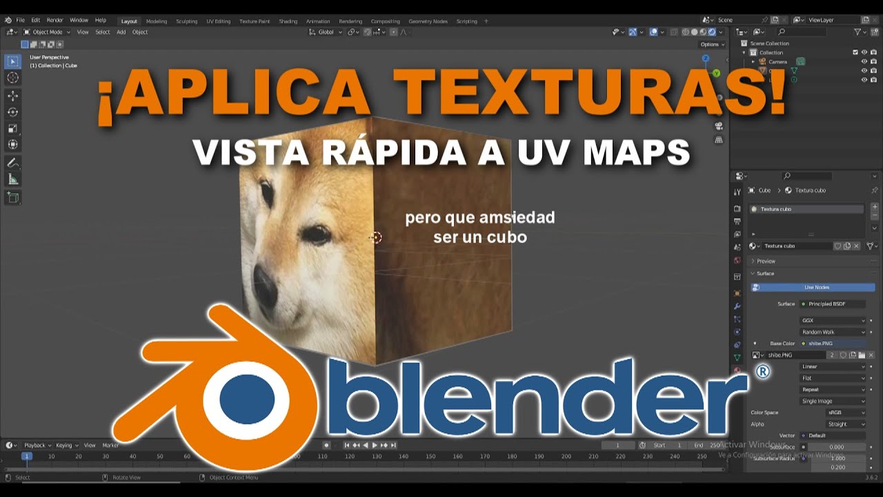 Como aplicar texturas F&Aacute;CIL en BLENDER