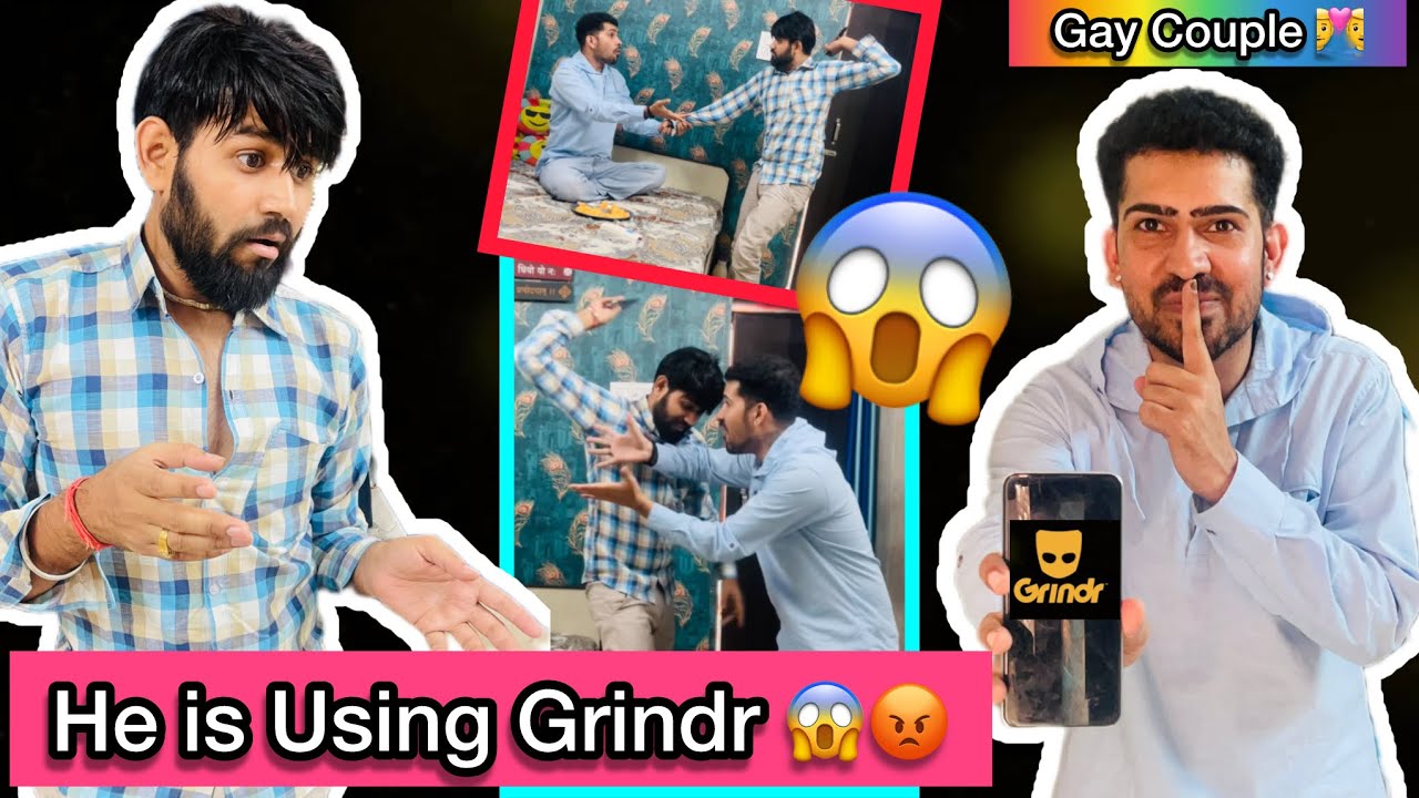Using Grindr 💬 Prank On Boyfriend 😳 || Indian Gay Couple 🌈 || Laddu and Arry 👨‍❤️‍👨