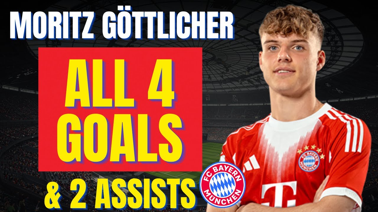 Moritz G&ouml;ttlicher - ALL 4 GOALS & ASSISTS FOR BAYERN M&Uuml;NCHEN U19 SO FAR | Skills & Highlights