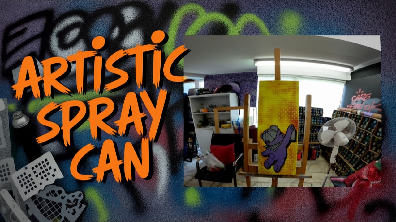 Painting Morik on Canvas 🎨🐻 | Street Art Character Goes Portable
