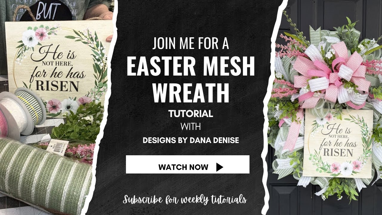 Easter Mesh Wreath Tutorial