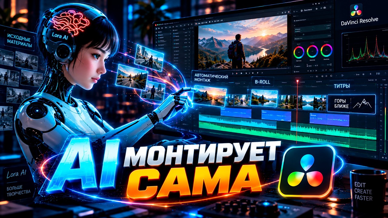 Нейросеть монтирует в DaVinci вместо меня! | AI монтаж в DaVinci Resolve