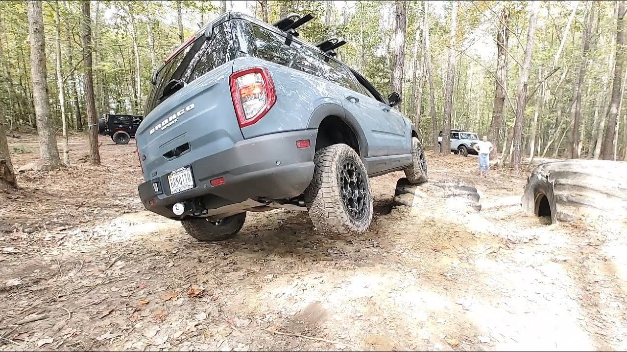 Bronco Sport Badlands & Explorer Timberline off road at the Proving Grounds! Both Ford 4WDs lifted!