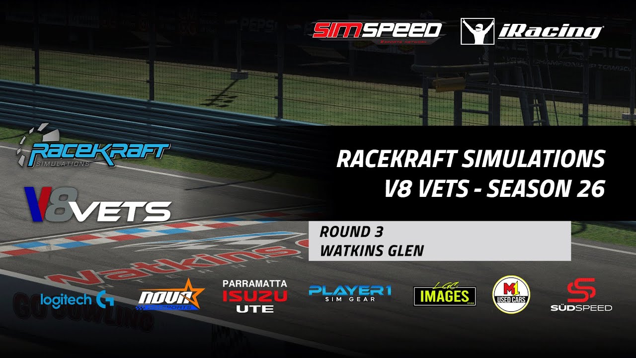 iRacing // RaceKraft V8 Vets Championship // Season 26 // Round 3 at Watkins Glen