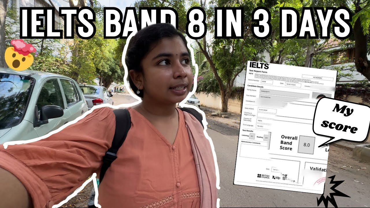 IELTS exam day vlog | I scored band 8 in IELTS exam with 3 days of preparation…
