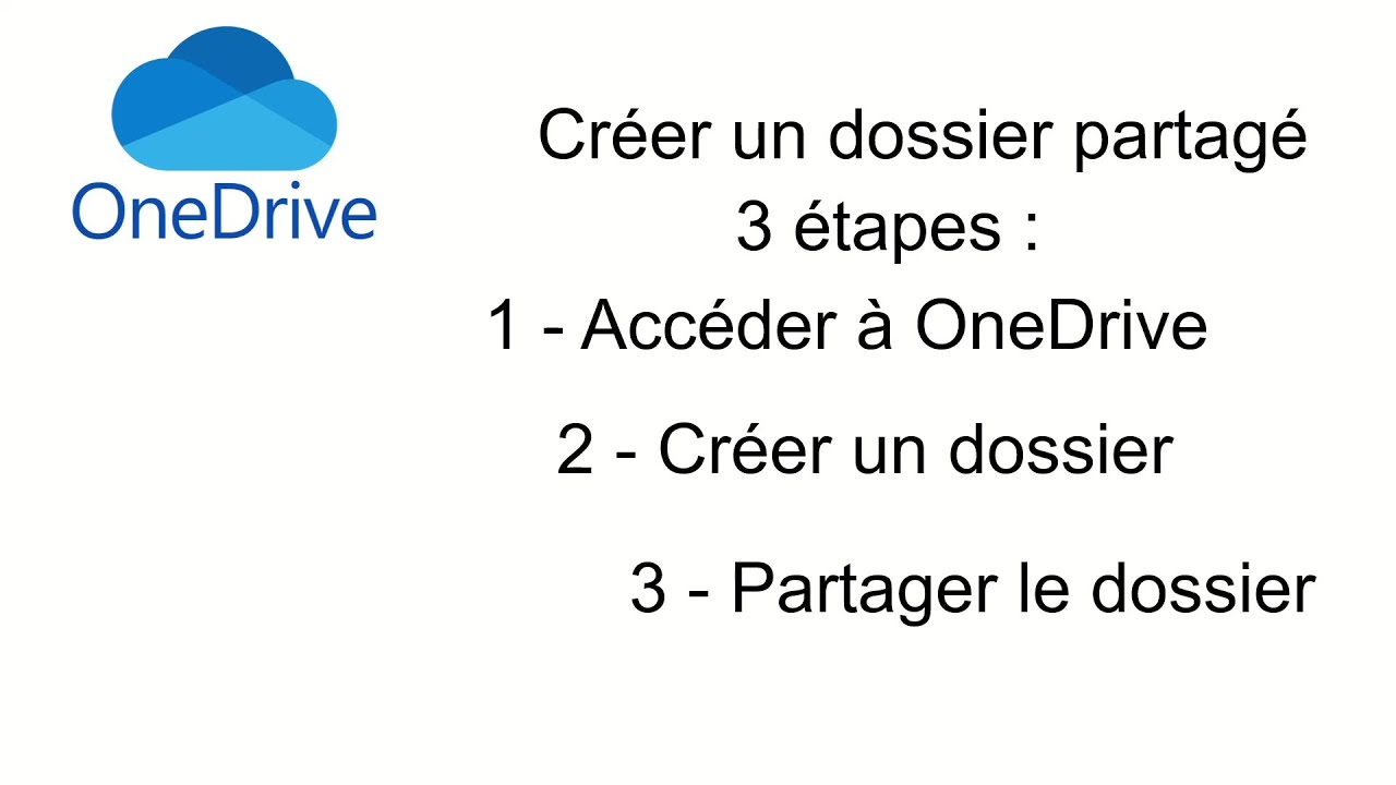 Tuto OneDrive - Comment créer un dossier partagé ?