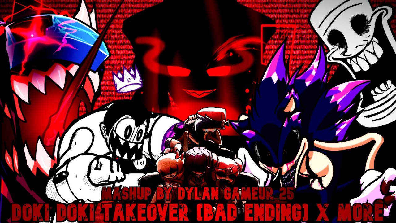 FNF Mashup - Doki Doki Takeover [Bad Ending] X More | 96 Songs