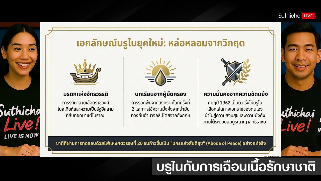 บรูไนกับการเฉือนเนื้อรักษาชาติ Suthichai Live 5-3-2569