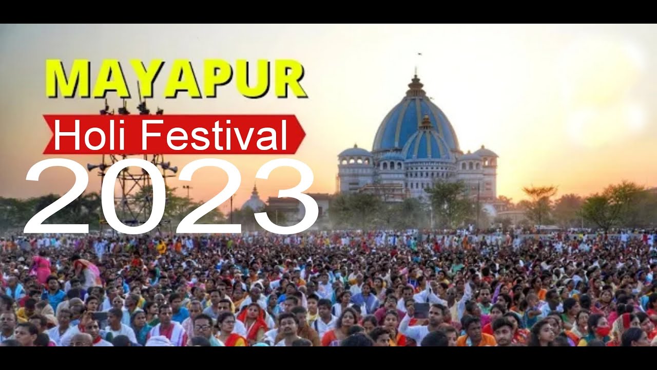 Holi in MAYAPUR - Mayapur ISKCON Holi Festival 2023 | Gaura Purnima || Iskcon Mayapur Temple part 3