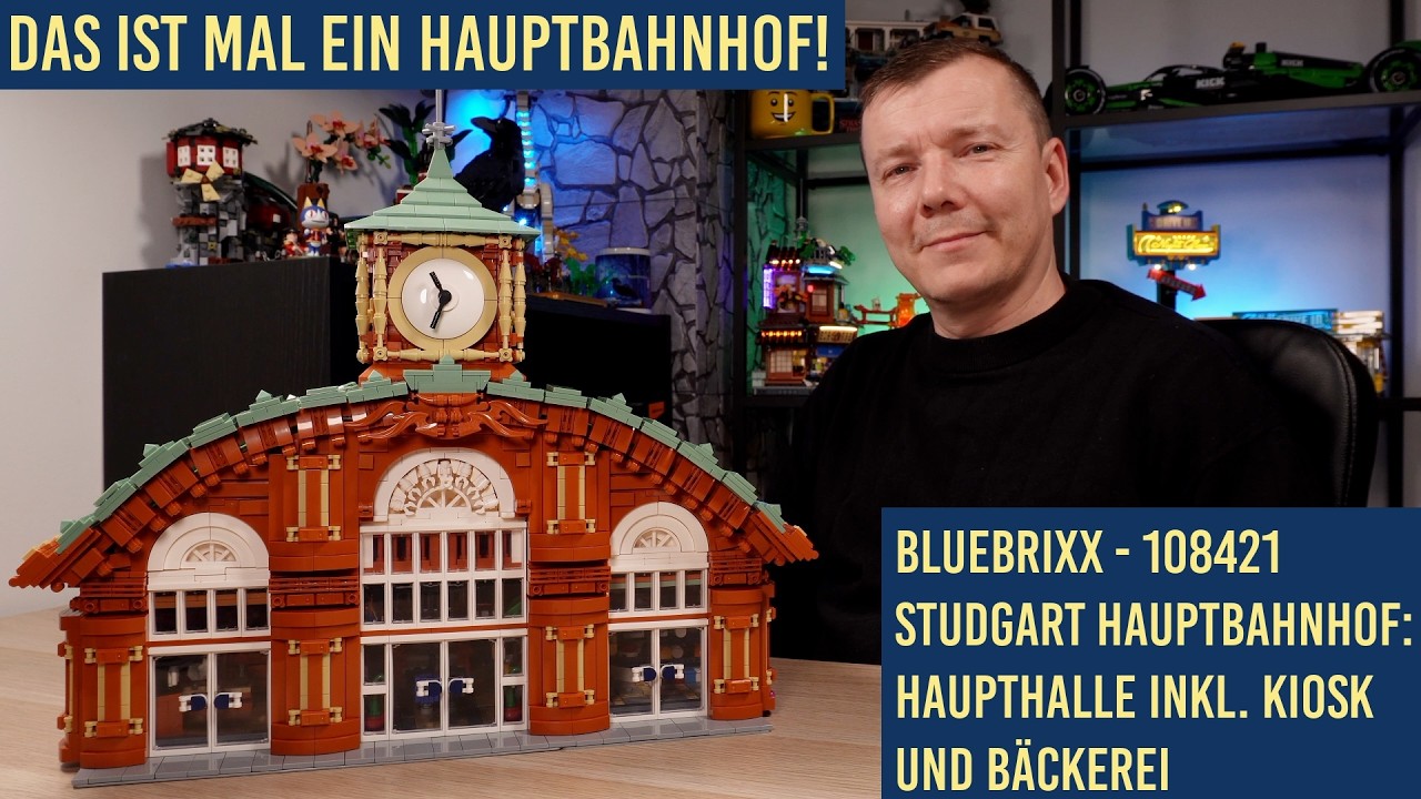 5.438 Teile Wahnsinn mit der Haupthalle des Studgart Hauptbahnhof von BlueBrixx - 108421!