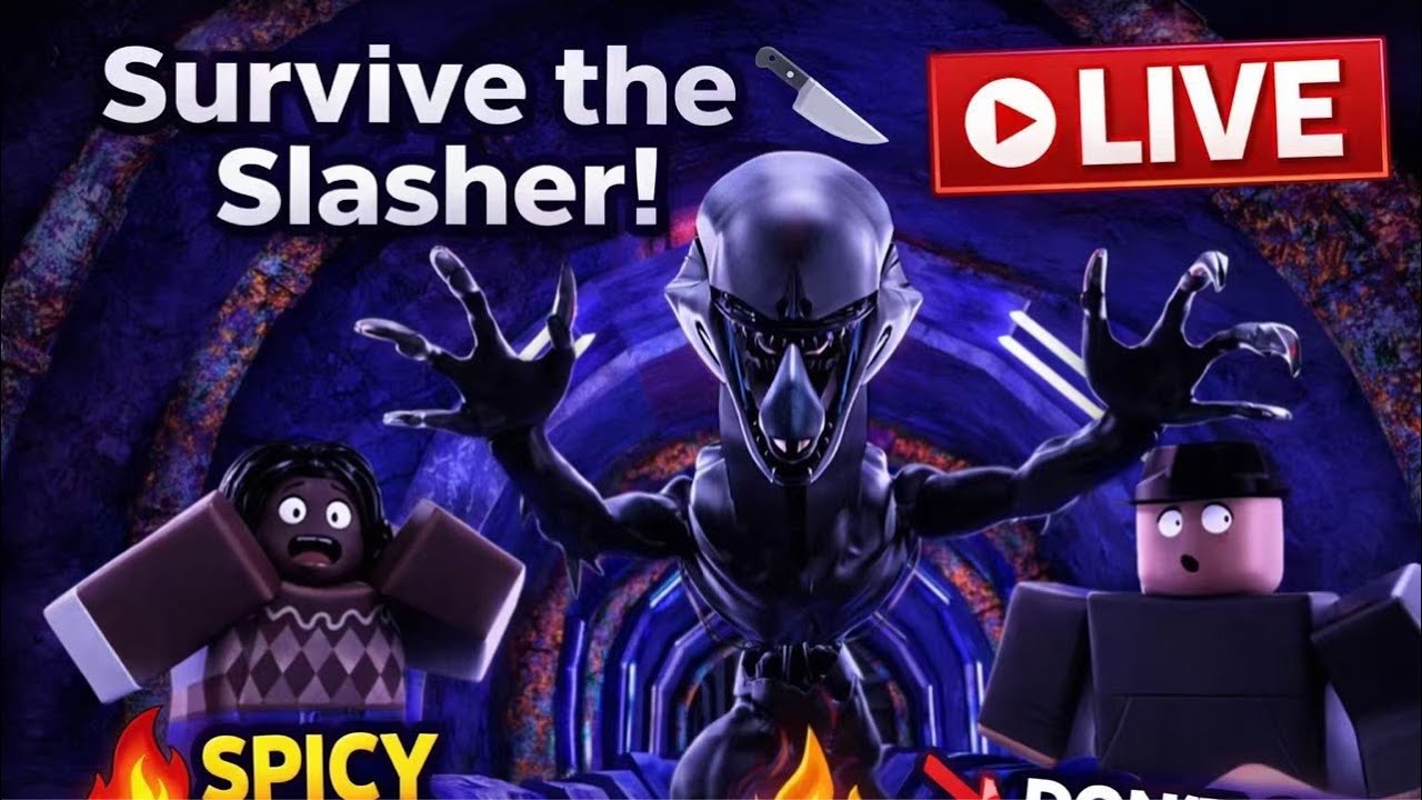 Roblox LIVE 🔴 Survive the Slasher! (Scary & Fun!)