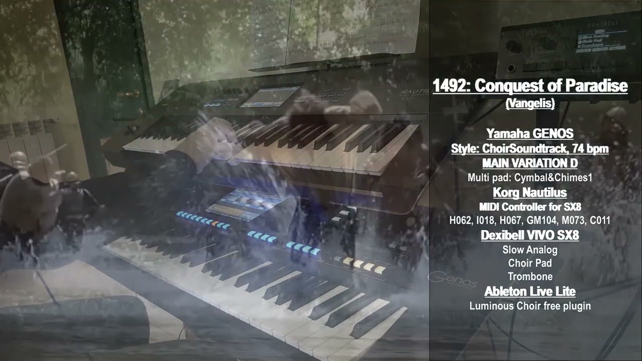 1492: Conquest Of Paradise, Vangelis - Yamaha Genos, Korg Nautilus, Dexibell VIVO SX8