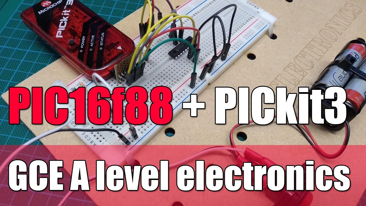 PIC16f88 + PICkit3 ICSP programming circuit