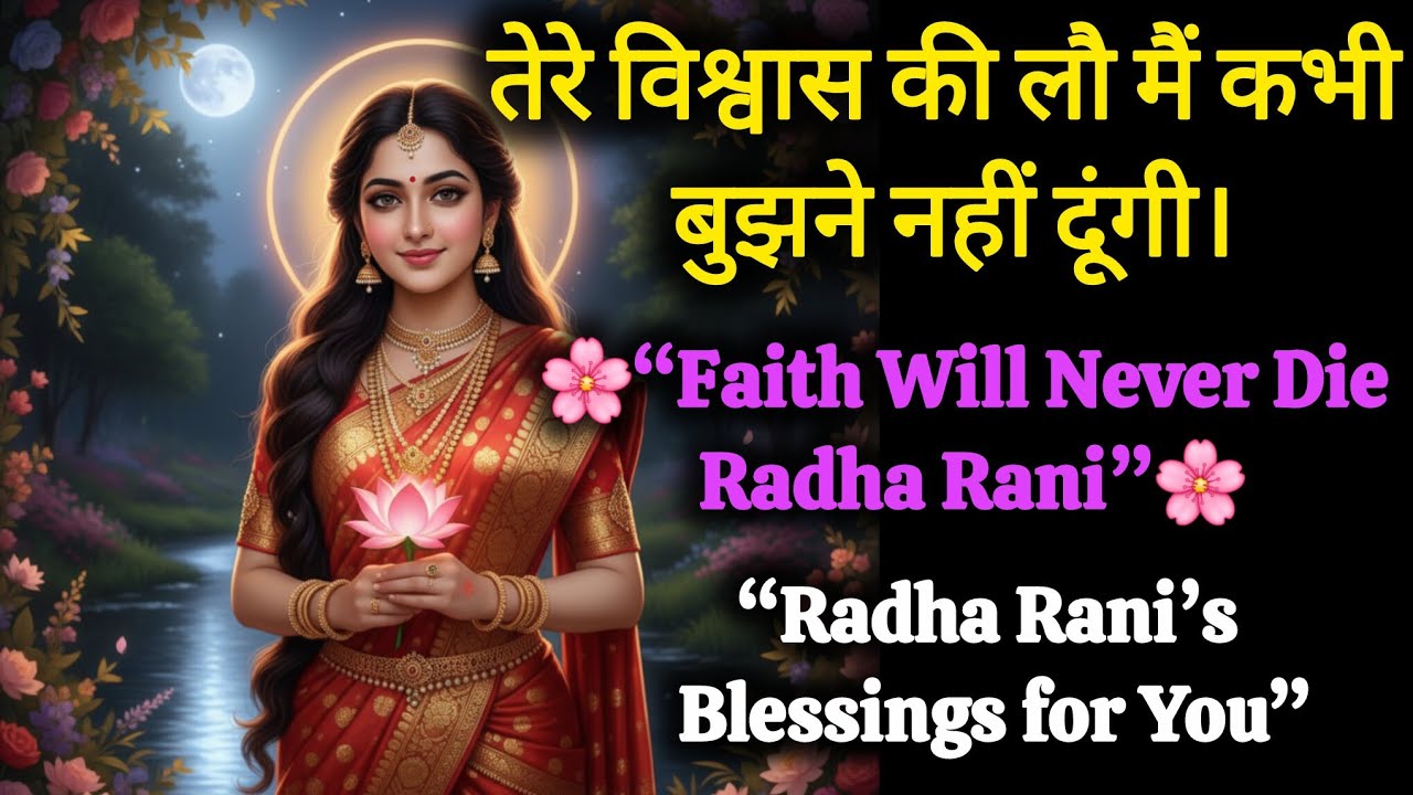 तेरे विश्वास की लौ कभी बुझने नहीं दूंगी &ndash; राधारानी का दिव्य संदेश |  Spiritual Message in Hindi.