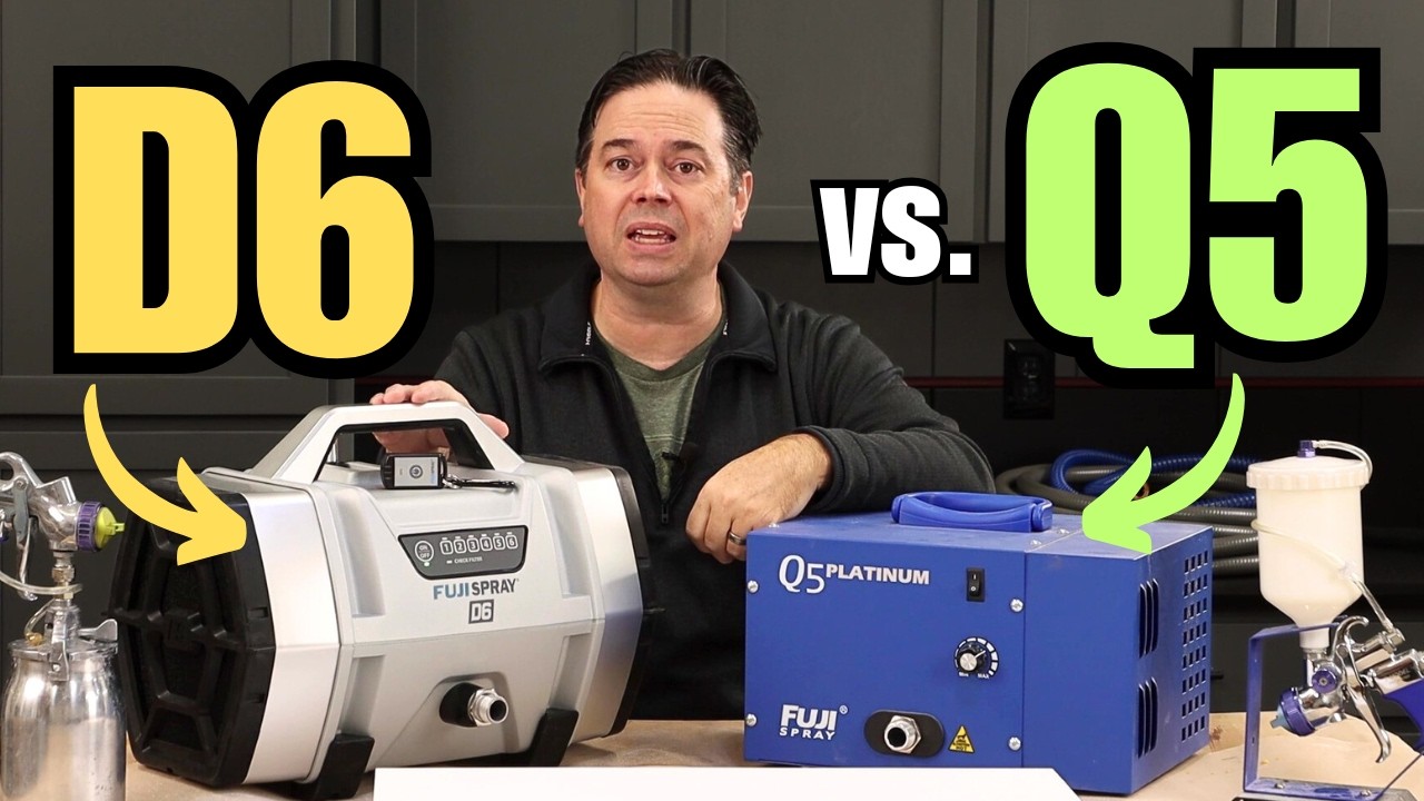 Fuji Q5 vs D6 Paint Sprayer - HVLP Turbine Paint Sprayer Battle