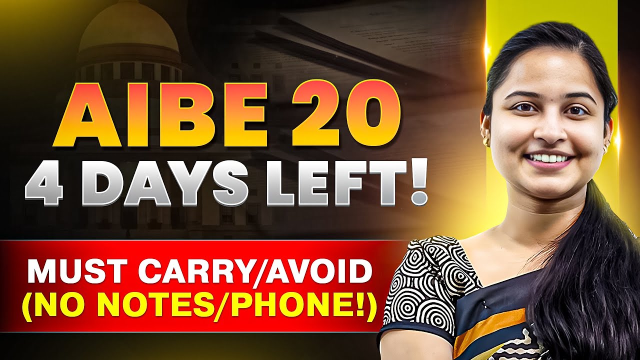 AIBE 20 LAST MINUTE CHECKLIST! 🚨 BCI Guidelines, What to Carry, and Things to AVOID!