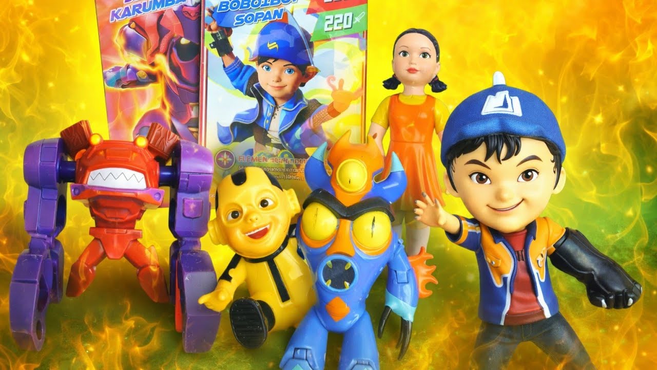 Berburu Kartu Galaxy Baraju, Boboiboy Tanah, Boboiboy Sopan, Adudu, Upin Ipin, Monster
