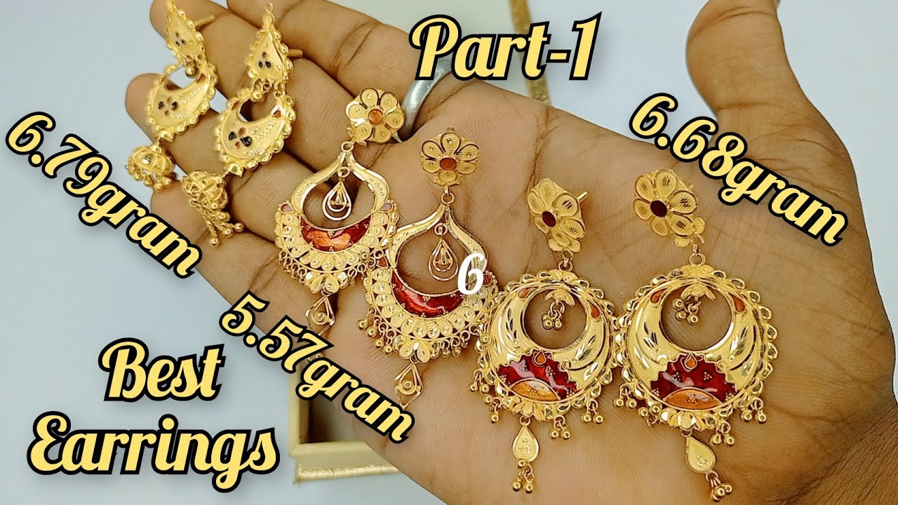New Fancy Gold Earrings Jhala Design 2022