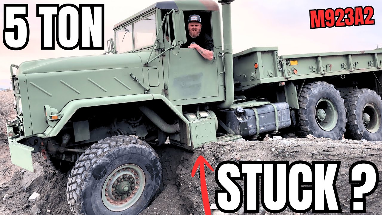 5 TON Military truck STUCK? 6x6 M923A2 