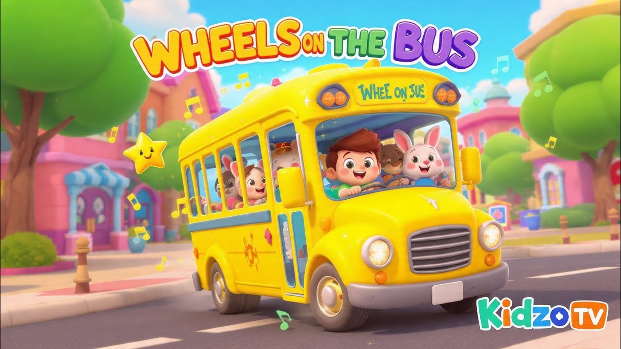 Wheels on the bus | kidzo tv @kidzotv-t5z Nursery Rhymes poem and Kids Poem