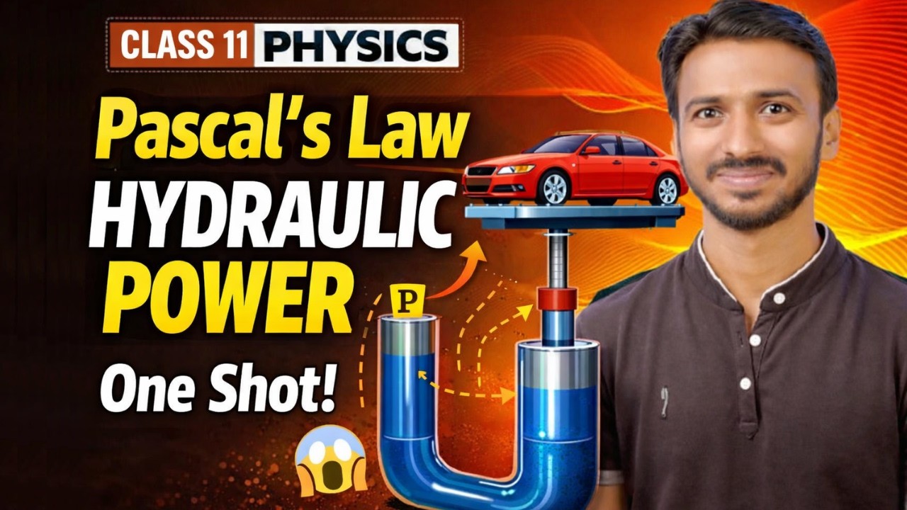 Pascal’s Law One Shot 😱 | Fluid Mechanics | Class 11 | AK Sir