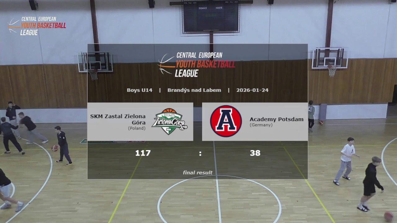 CEYBL U14, 24. 1. 2026, SKM Zastal Zielona Góra - Academy Potsdam