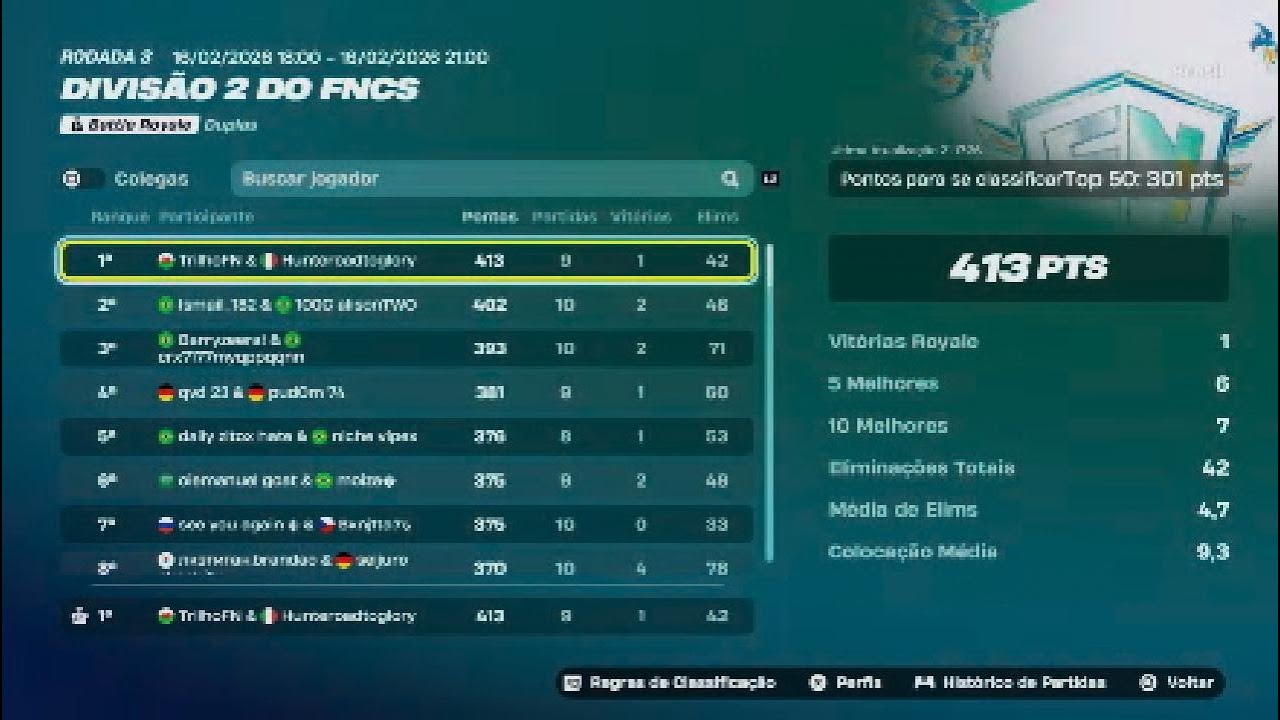 COMO FIQUEI EM PRIMEIRO LUGAR NA DIVISÃO 2 🐐