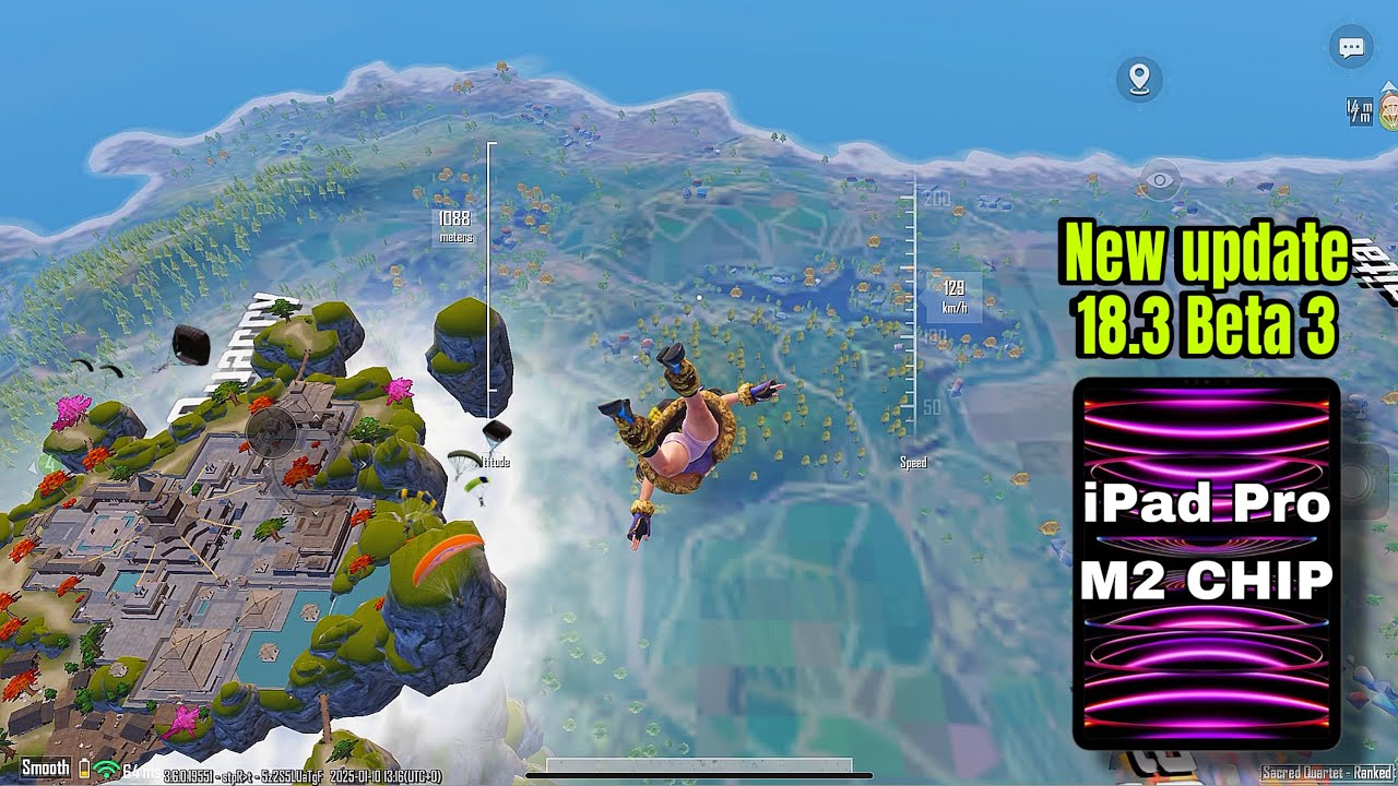 iPadOS 18.2 beta 3 ( 120 FPS ) PUBG mobile test gameplay 2025