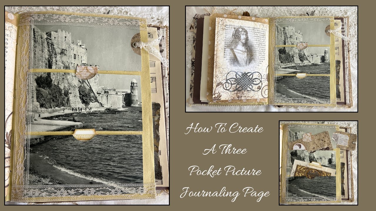How To Create A Three Pocket Picture Journaling Page - Neutral Journal - Part 6