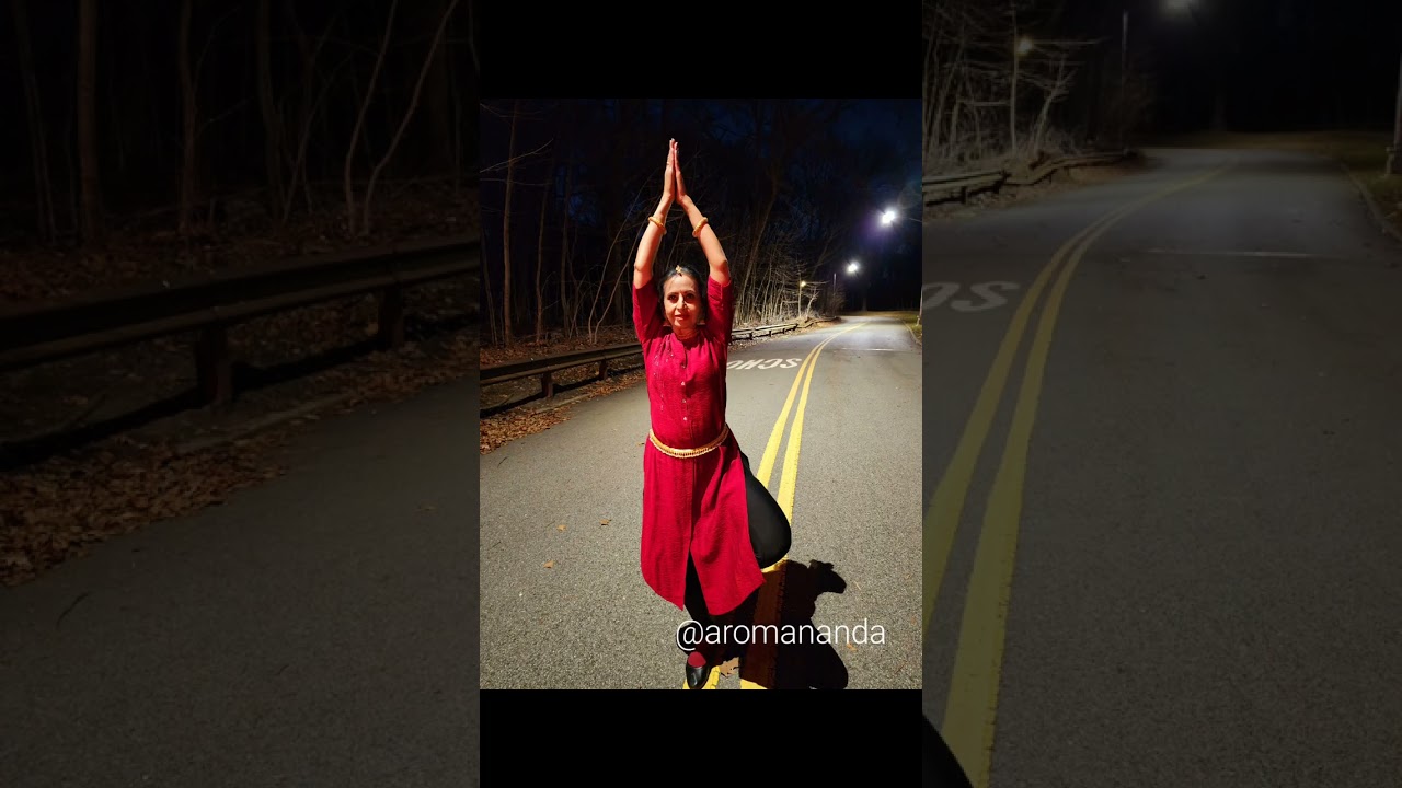 Yoga in a park @ night. A small tribute to Lord Shiva, the master of yoga, dance. #shorts