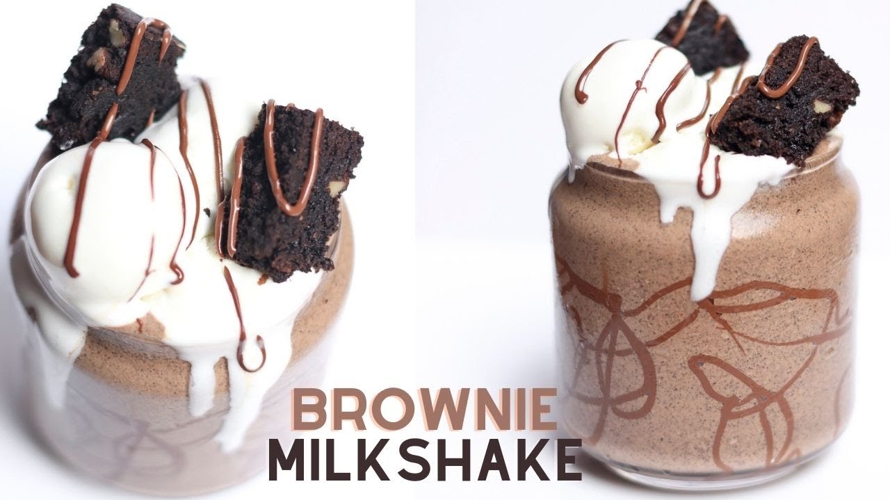 Brownie icecream shake - Easy 2 ingredient milkshake recipe
