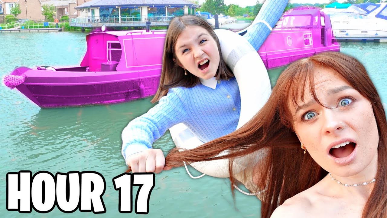 Stuck on BOAT with sister OVERNIGHT 24 hour challenge