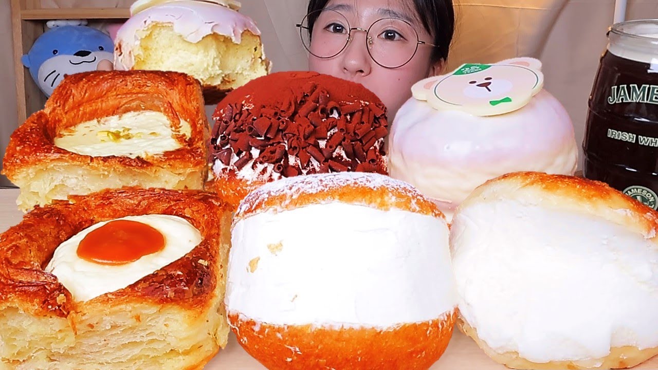나도 드디어 코끼리 베이글🥯 크림 들어있는 빵들🤍 마리토쪼 스타벅스 마스카포네 도넛 디저트 먹방 Dessert Mukbang