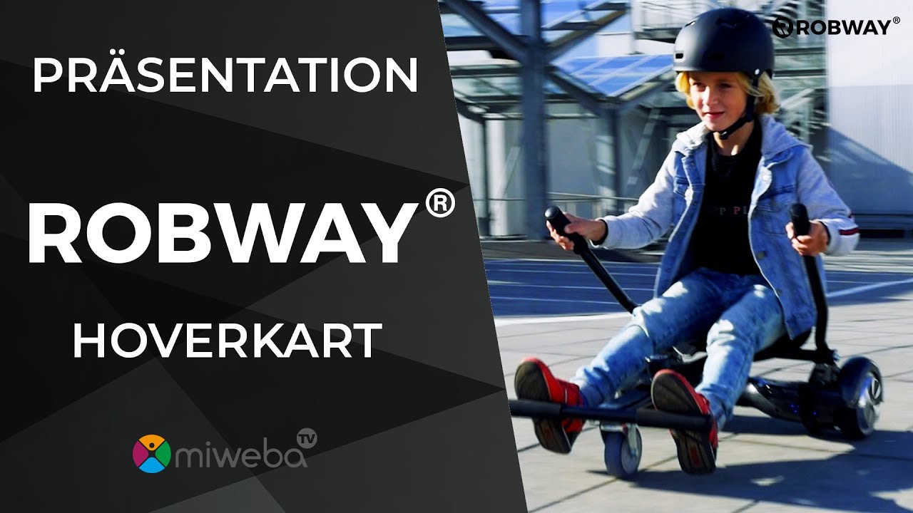 Hoverboard Sitz 🏁 Robway Hoverkart - Die perfekte Erg&auml;nzung f&uuml;r das Hoverboard - Pr&auml;sentation Video