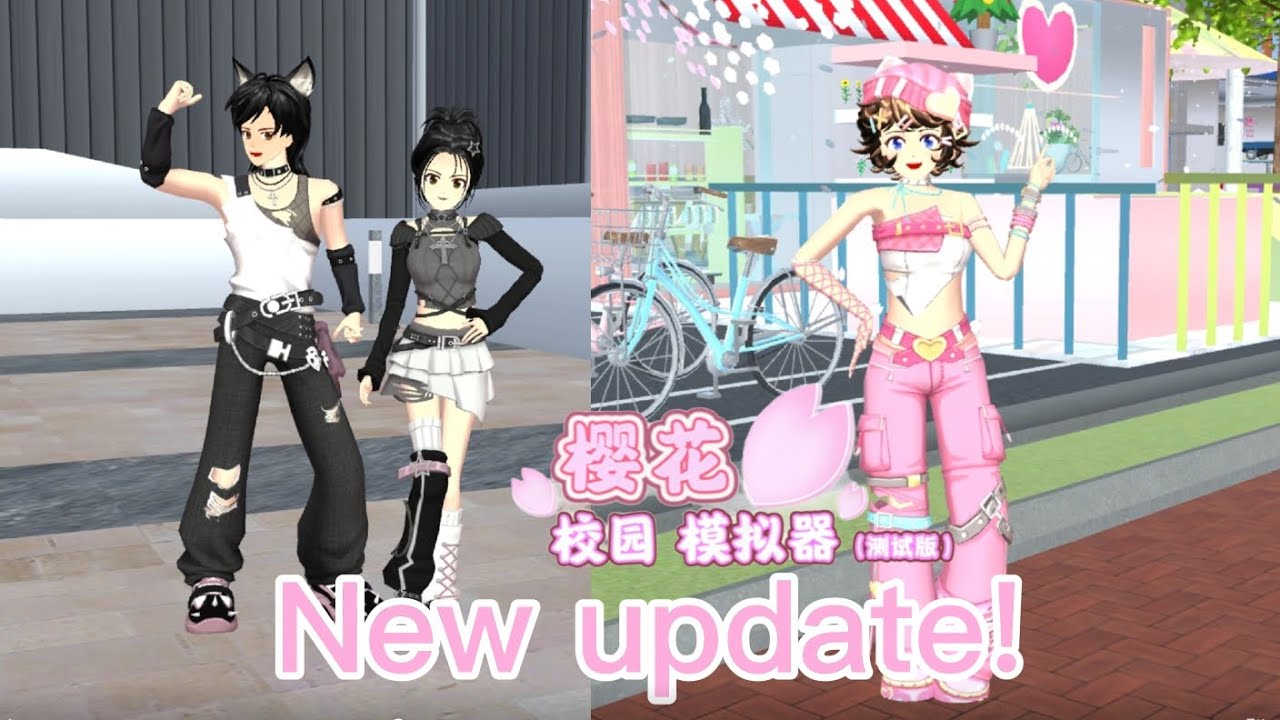 New Update! 3 Clothes 3 Hairstyles 5 Accessories 3 Poses (Late Yesterday) Sakura Campus Simulator