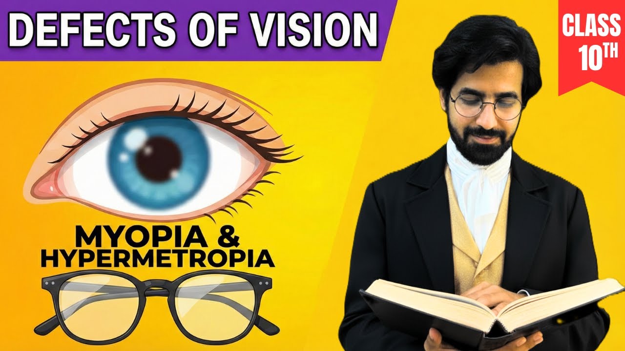 Defects of Vision Class 10 Full Explanation | Myopia, Hypermetropia & Presbyopia #class10science