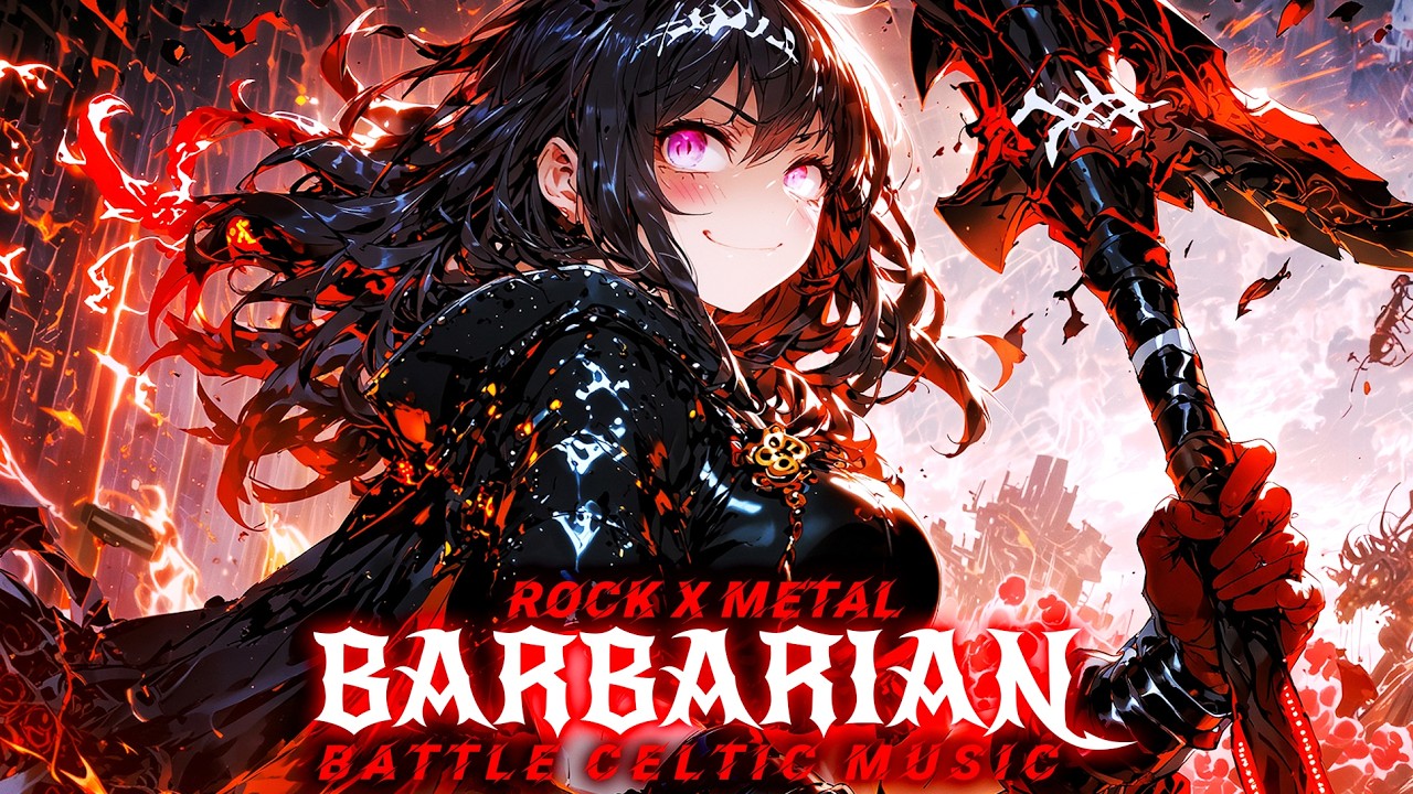 🔥THE BARBARIAN 🍖 Celtic Warrior Battle Rock & Metal Music🔥2 Hour RPG Combat Mix for Gaming & Writing
