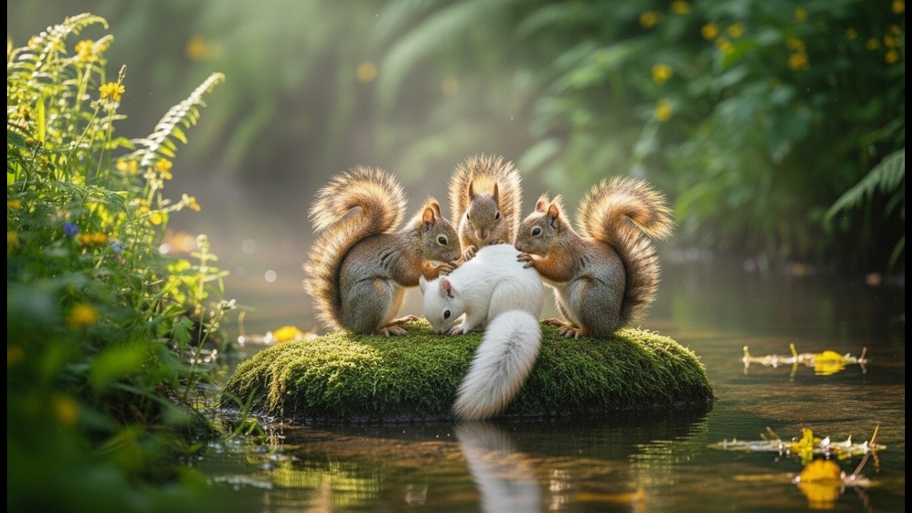 [No disruptive ads] A TV channel for cats 😺 Squirrels in nature, relaxing nature sounds