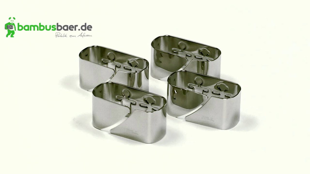 Edelstahl Serviettenhalter Set 3D Ansicht