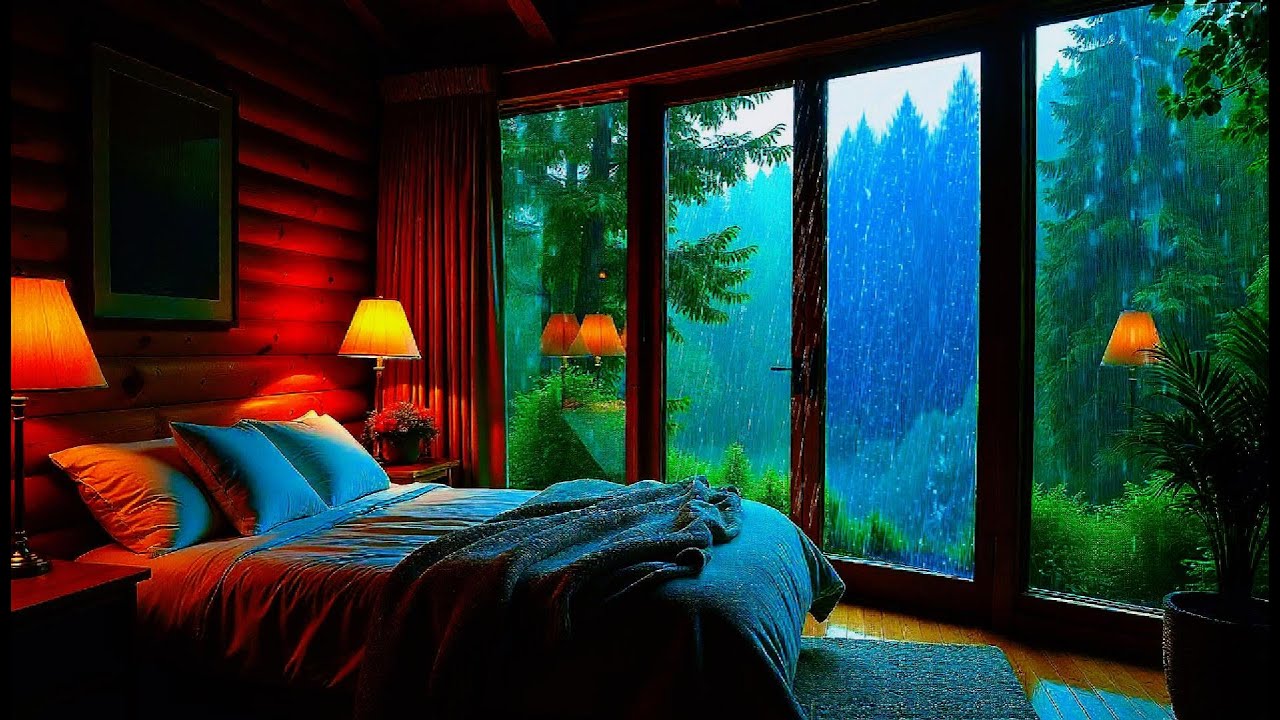 The Soft Sound of Rain on the Window Makes You Free Your Mind& Relax😴Sleep Better on a Rainy Day