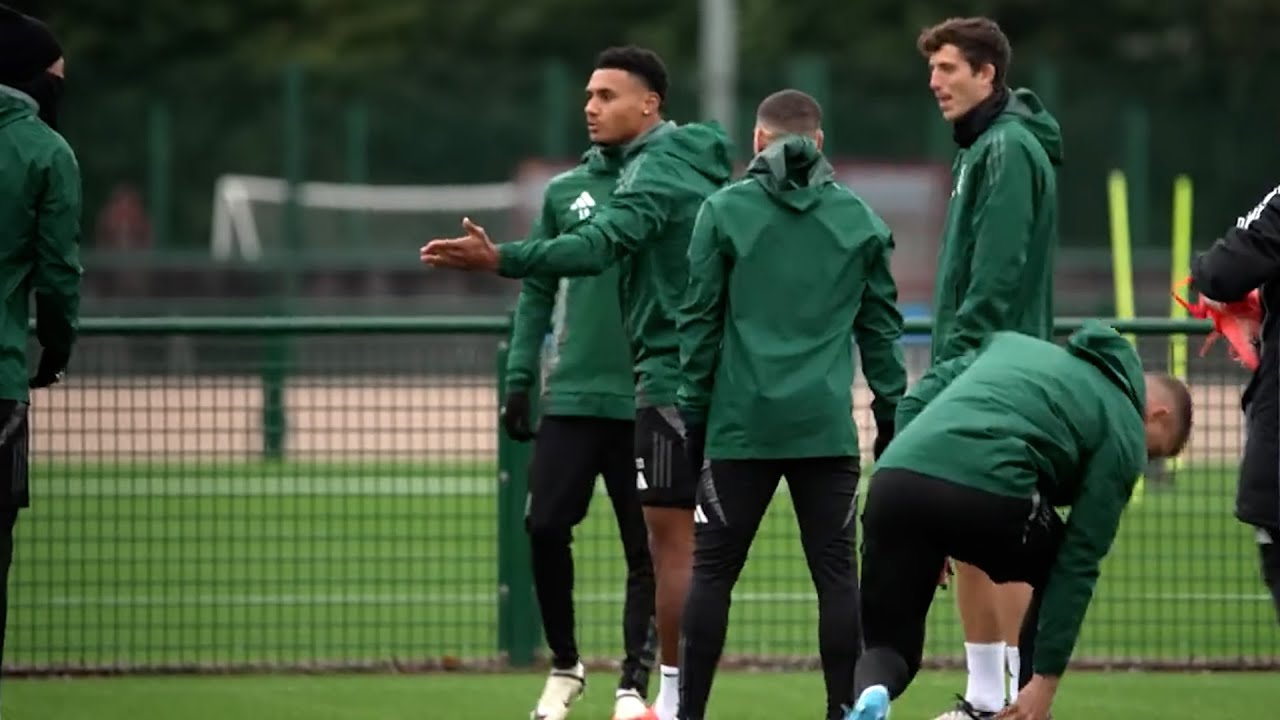 Aston Villa train ahead of Bayern Munich Champions League clash