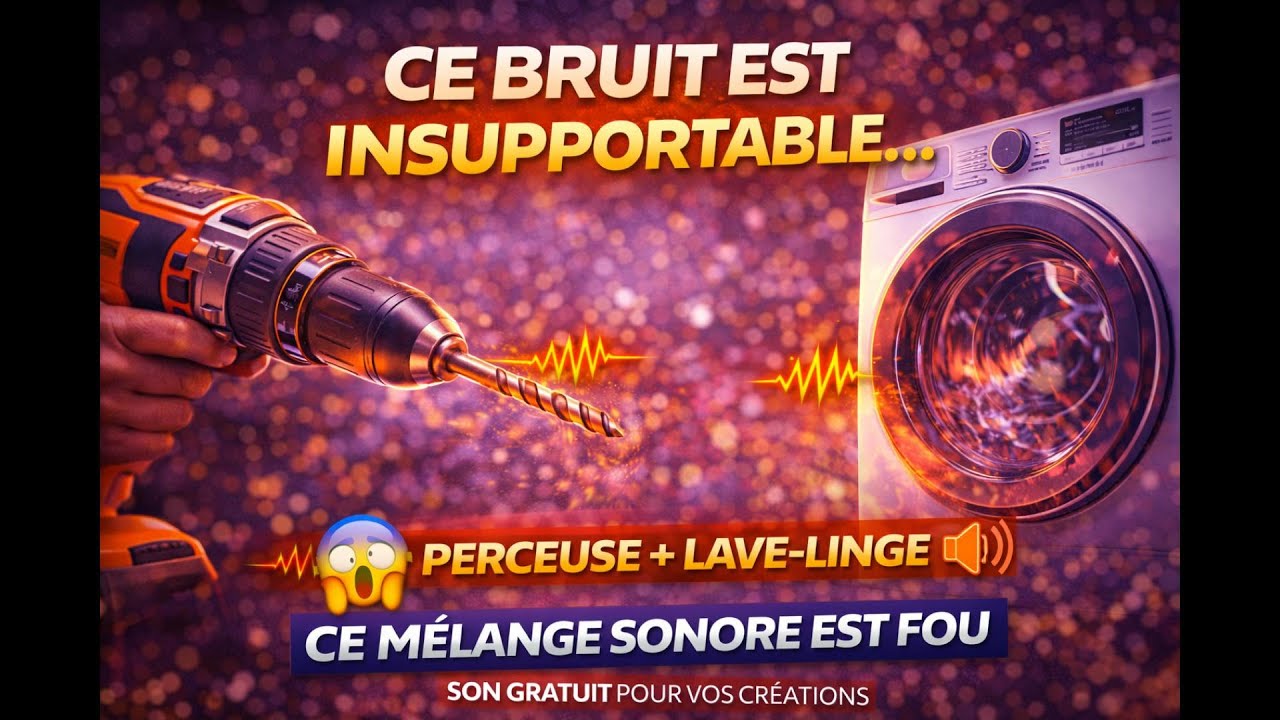 Ce bruit est insupportable… Perceuse + lave-linge 🔊 😳 Ce mélange sonore est fou