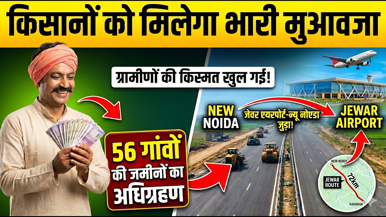 नया नोएडा 72KM एक्सप्रेसवे मंजूर! | New Noida 72km Expressway to Jewar Airport Approved!