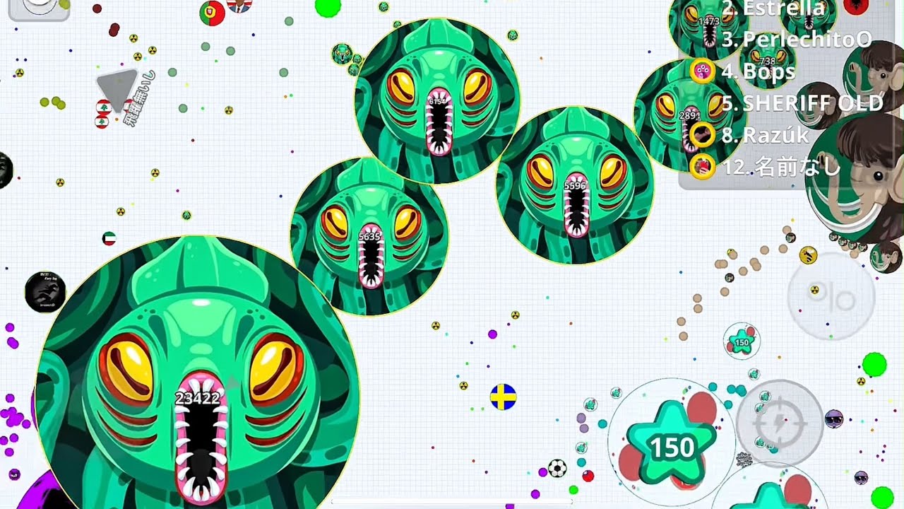 【Agario Mobile】POP RANDOM非常識な二重予測と🔥