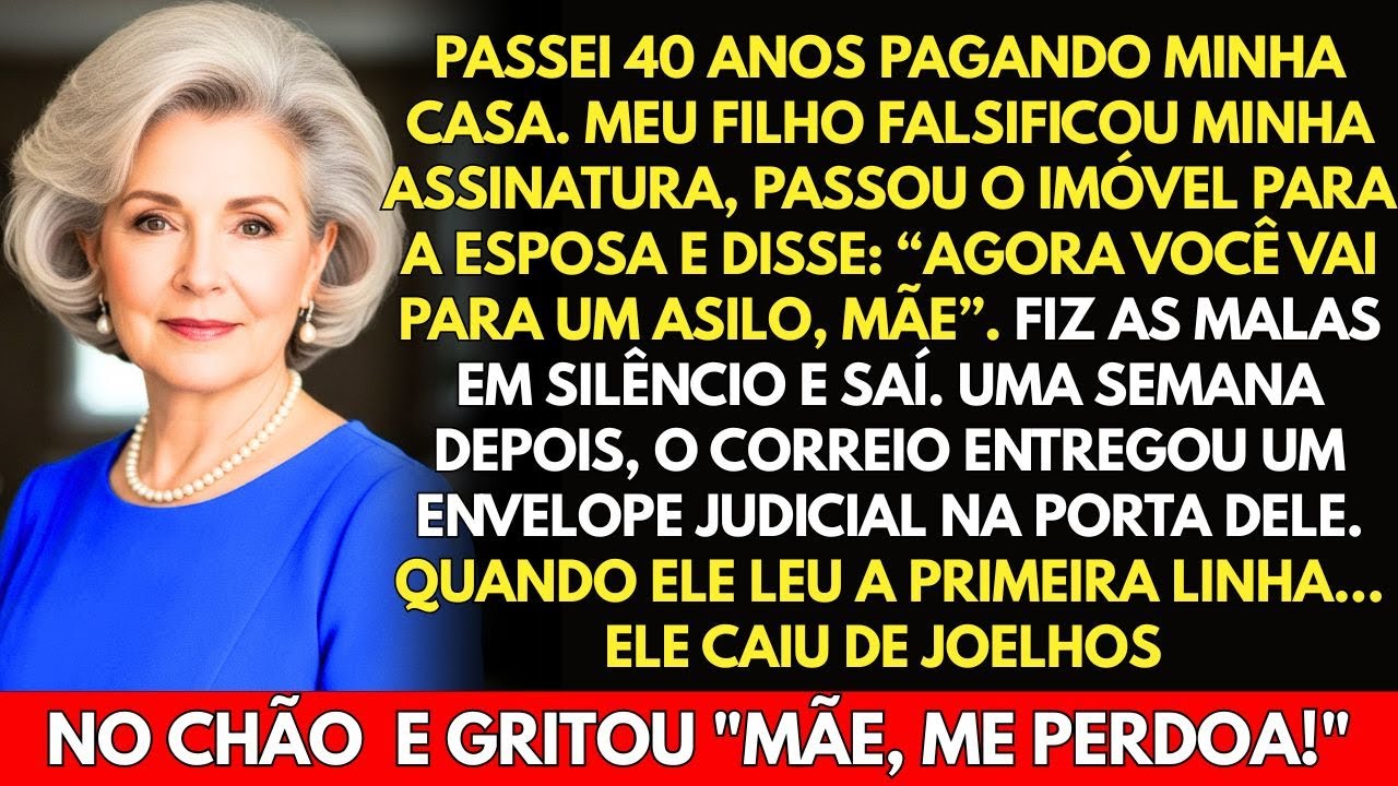 Meu filho transferiu minha casa para a esposa... ao abrir a carta do advogado, se ajoelhou de arrep