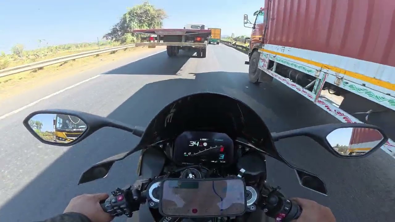 12Feb2026 - BMW S1K Bangalore Biker - DavengereRide - Return - 4 - Towards Nice Road