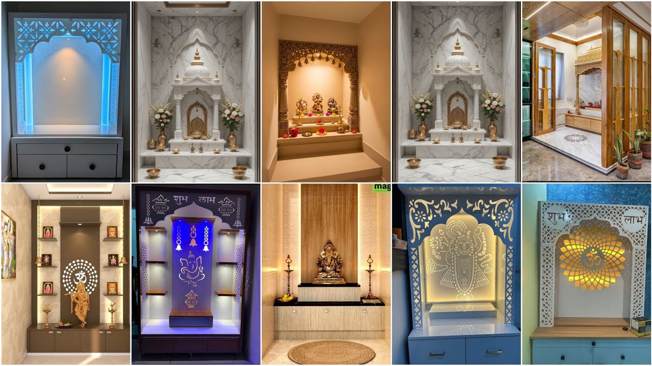 Beautiful Pooja Room Design for Indian Home |Modern Home Temple Design | Pooja Room Interior Ideas 