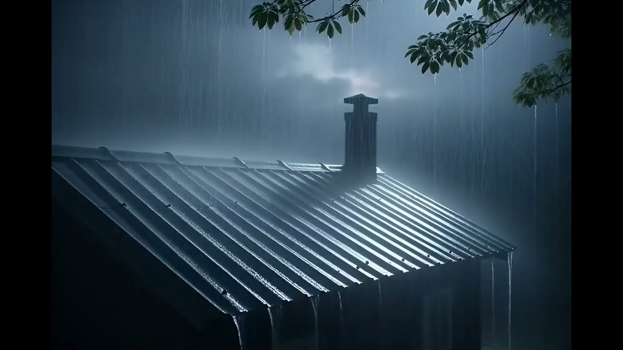 Heavy Rain on Metal Roof | ASMR Rain Sounds | 15 minutes Relaxing Storm Ambience