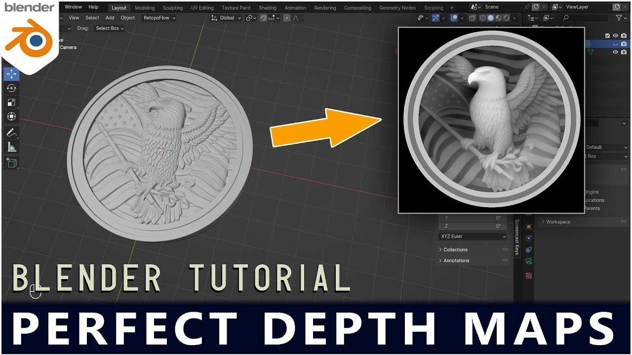 Как создать ИДЕАЛЬНЫЕ карты глубины в Blender [ПОЛНОЕ УЧЕБНОЕ ПОСОБИЕ]
